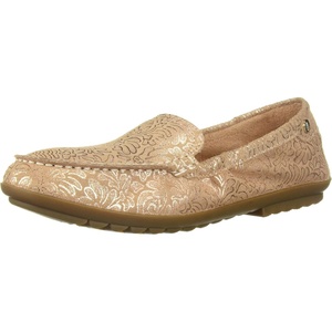 image:imageHush Puppies Womens AIDI Mocc SliponPale Peach Metallic Print Leather
